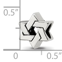 Sterling Silver Reflections Star of David Bead view 4