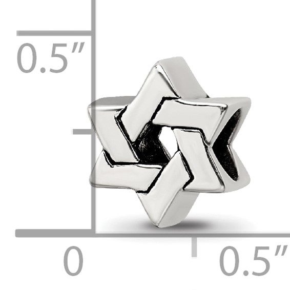 Sterling Silver Reflections Star of David Bead