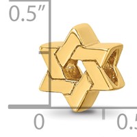 Sterling Silver Gold-plated Reflections Star of David Bead view 4