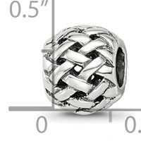 Sterling Silver Reflections Basketweave Bali Bead view 4