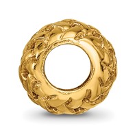 Sterling Silver Gold-plated Reflections Basketweave Bali Bead view 2