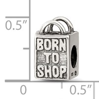 Sterling Silver Reflections Born to Shop Bead view 3