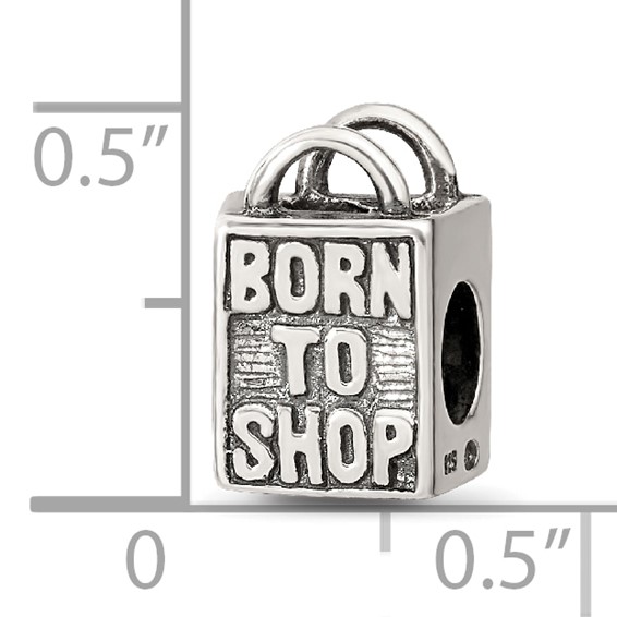 Sterling Silver Reflections Born to Shop Bead