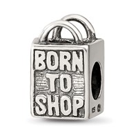 Sterling Silver Reflections Born to Shop Bead view 1