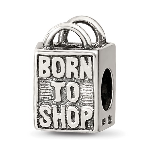 Sterling Silver Reflections Born to Shop Bead