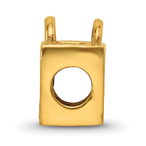 Sterling Silver Gold-plated Reflections Born to Shop Bead