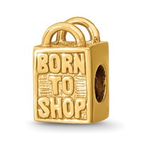 Sterling Silver Gold-plated Reflections Born to Shop Bead view 1