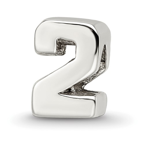 Sterling Silver Reflections Number 2 Bead