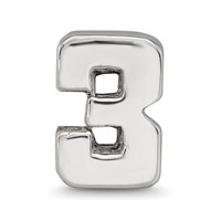 Sterling Silver Reflections Number 3 Bead view 4