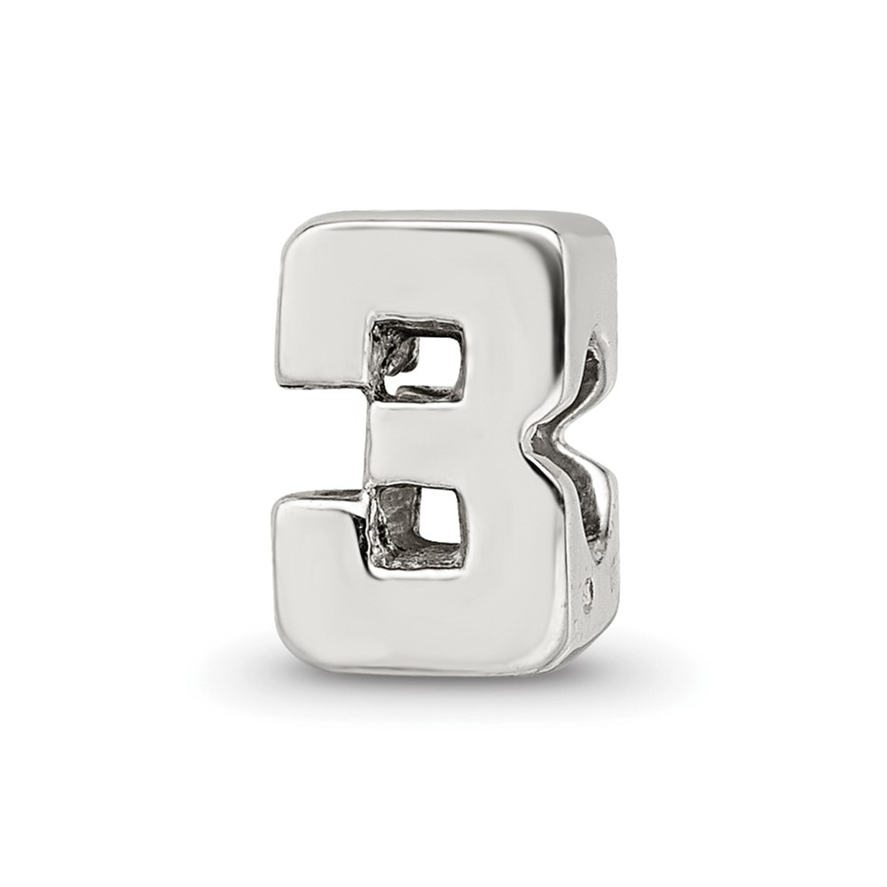Sterling Silver Reflections Number 3 Bead