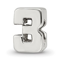 Sterling Silver Reflections Number 3 Bead view 1