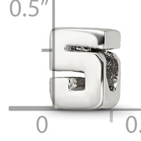 Sterling Silver Reflections Numeral 5 Bead view 4