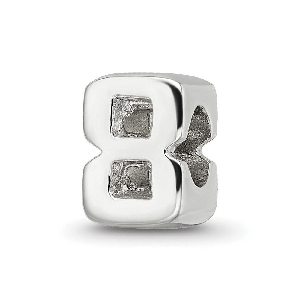Sterling Silver Reflections Number 8 Bead