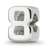 Sterling Silver Reflections Number 8 Bead view 1