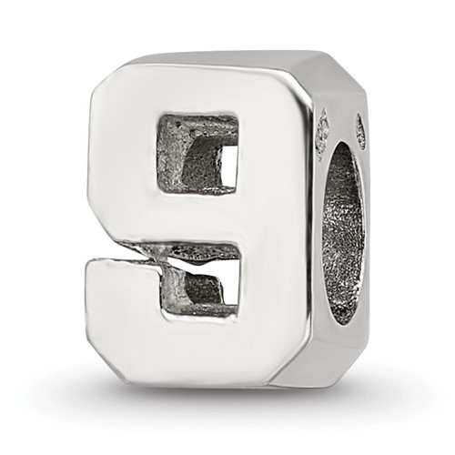 Sterling Silver Reflections Number 9 Bead