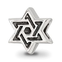Sterling Silver Reflections Kids Star of David Bead view 5