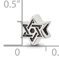 Sterling Silver Reflections Kids Star of David Bead view 4
