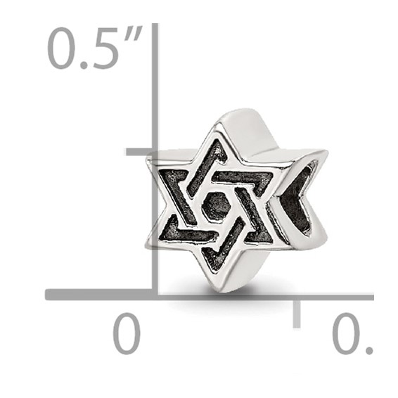 Sterling Silver Reflections Kids Star of David Bead