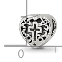 Sterling Silver Reflections Kids Heart with Cross and Scroll Bead view 4