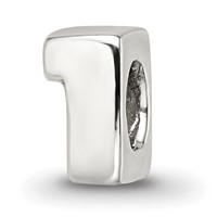 Sterling Silver Reflections Kids Number 1 Bead view 1
