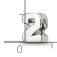 Sterling Silver Reflections Kids Number 2 Bead view 4