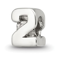 Sterling Silver Reflections Kids Number 2 Bead view 1