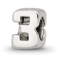 Sterling Silver Reflections Kids Number 3 Bead view 1
