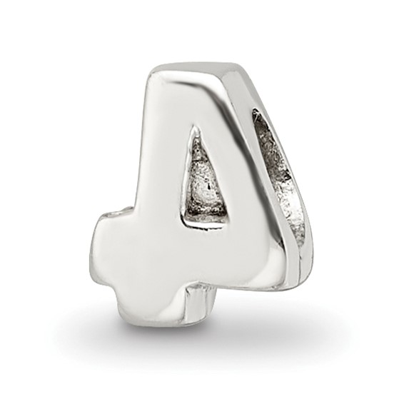 Sterling Silver Reflections Kids Number 4 Bead