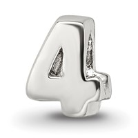 Sterling Silver Reflections Kids Number 4 Bead view 1