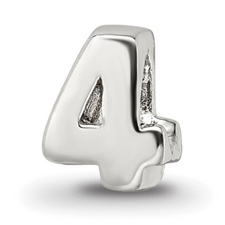 Sterling Silver Reflections Kids Number 4 Bead