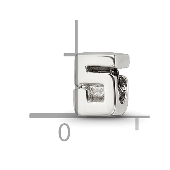 Sterling Silver Reflections Kids Number 5 Bead