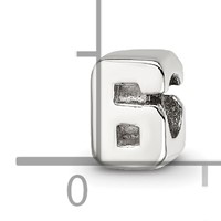 Sterling Silver Reflections Kids Number 6 Bead view 4