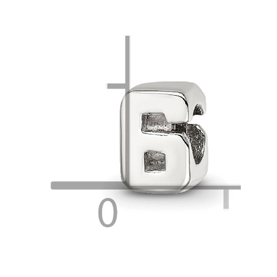 Sterling Silver Reflections Kids Number 6 Bead