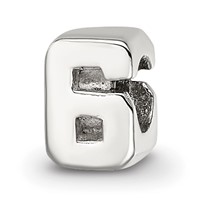 Sterling Silver Reflections Kids Number 6 Bead view 1