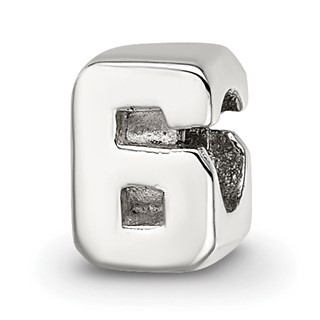 Sterling Silver Reflections Kids Number 6 Bead