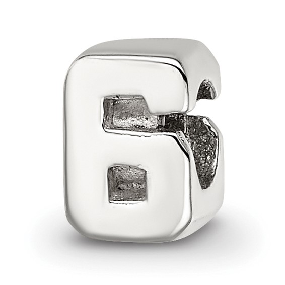 Sterling Silver Reflections Kids Number 6 Bead