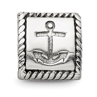 Sterling Silver Reflections Anchor, Cross, Heart Trilogy Three Sided Bead view 3
