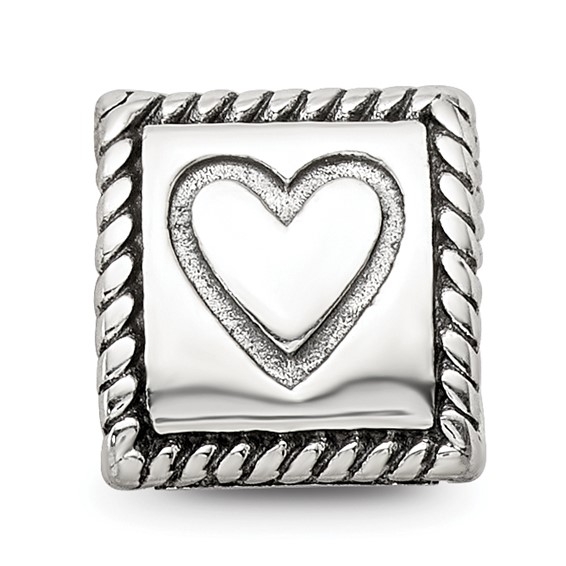 Sterling Silver Reflections Anchor, Cross, Heart Trilogy Three Sided Bead