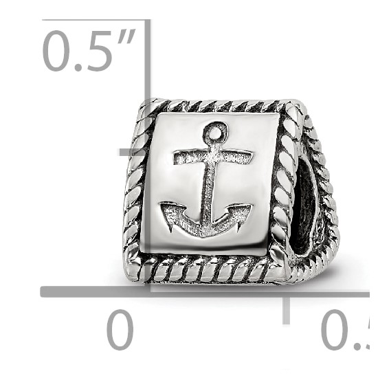 Sterling Silver Reflections Anchor, Cross, Heart Trilogy Three Sided Bead