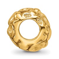Sterling Silver Gold-plated Reflections Dots Bali Bead view 2