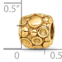 Sterling Silver Gold-plated Reflections Dots Bali Bead view 4