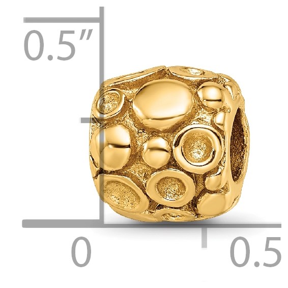 Sterling Silver Gold-plated Reflections Dots Bali Bead