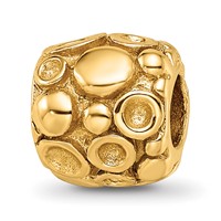 Sterling Silver Gold-plated Reflections Dots Bali Bead view 1