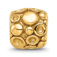 Sterling Silver Gold-plated Reflections Dots Bali Bead view 3