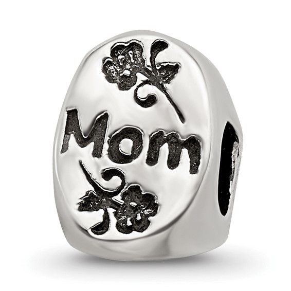 Sterling Silver Reflections #1 Mom Trilogy Oval Bead