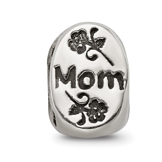 Sterling Silver Reflections #1 Mom Trilogy Oval Bead