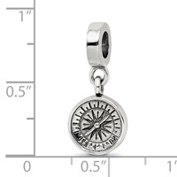 Sterling Silver Reflections Compass Dangle Bead view 3