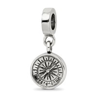 Sterling Silver Reflections Compass Dangle Bead view 1
