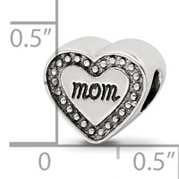 Sterling Silver Reflections Mom Heart Bead view 4
