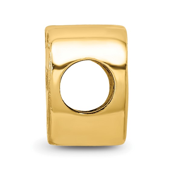 Sterling Silver Gold-plated Reflections Mom Heart Bead